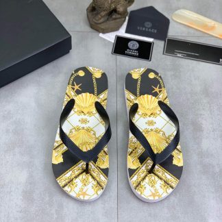 Versace Baroque Pattern Flip-Flops