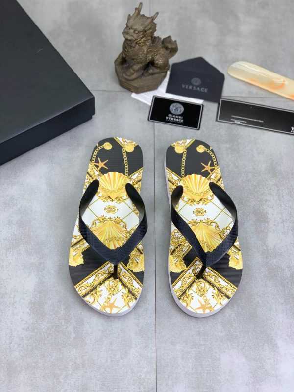 Versace Baroque Pattern Flip-Flops
