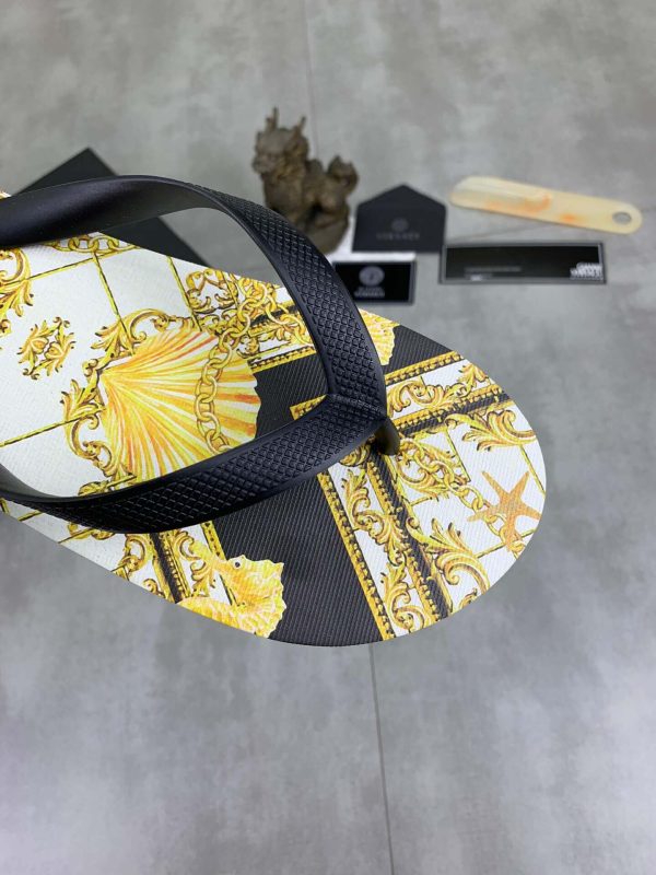 Versace Baroque Pattern Flip-Flops
