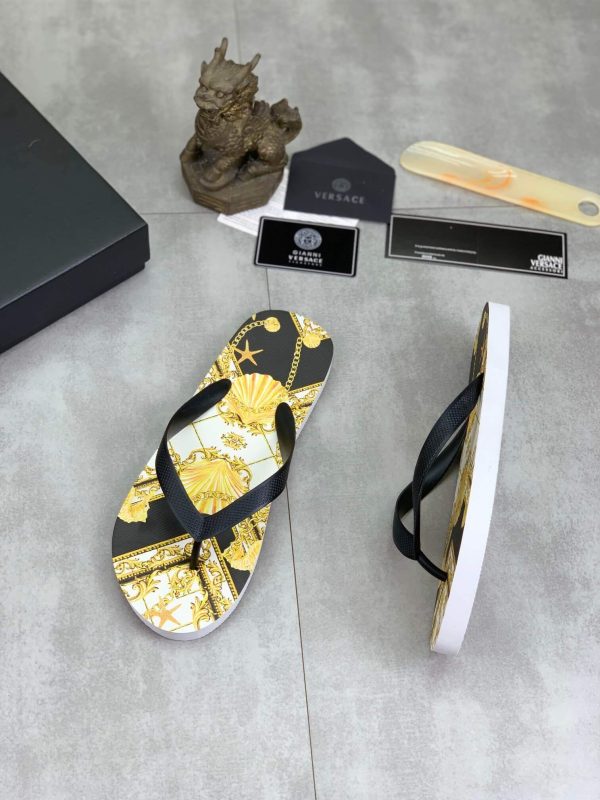 Versace Baroque Pattern Flip-Flops