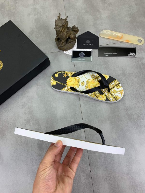 Versace Baroque Pattern Flip-Flops