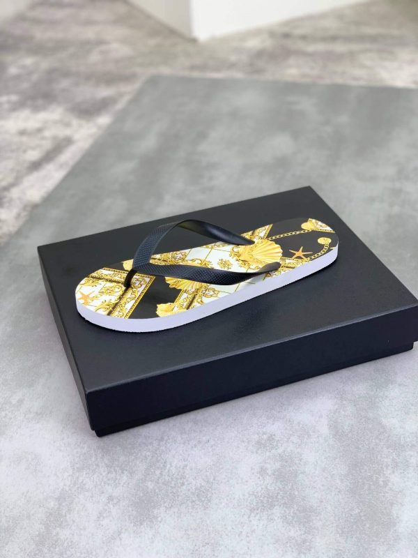 Versace Baroque Pattern Flip-Flops