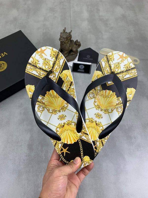 Versace Baroque Pattern Flip-Flops