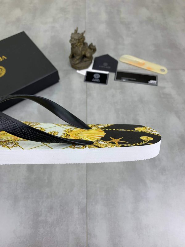 Versace Baroque Pattern Flip-Flops