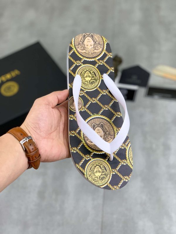 Versace Medusa Chainlink Flip-Flops