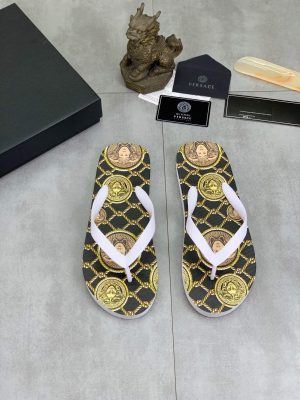 Versace Medusa Chainlink Flip-Flops