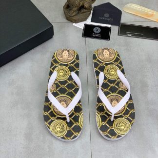 Versace Medusa Chainlink Flip-Flops