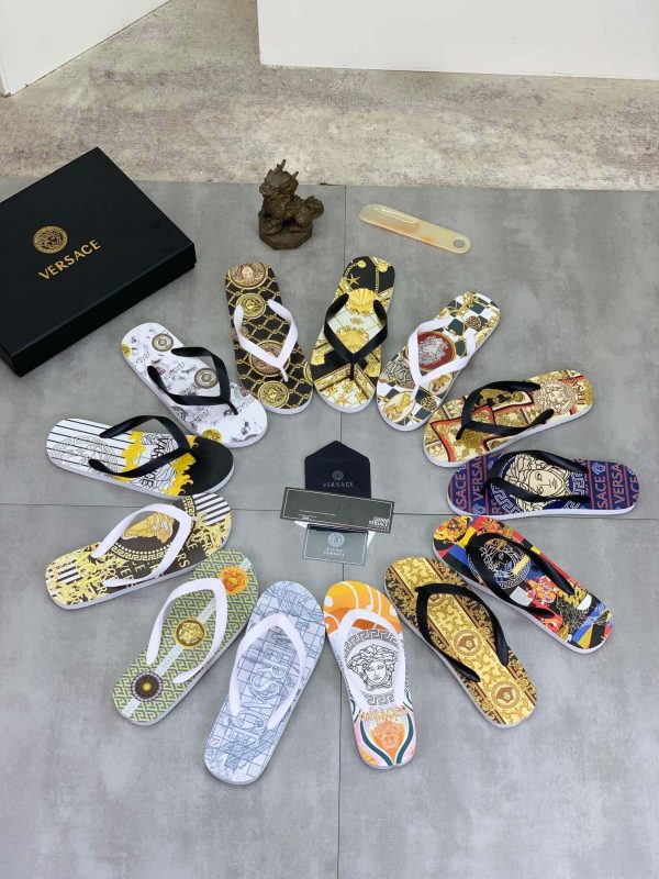 Versace Medusa Chainlink Flip-Flops