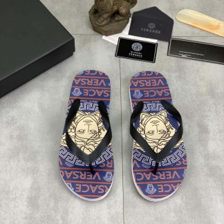 Versace Medussa Purple Flip-Flops