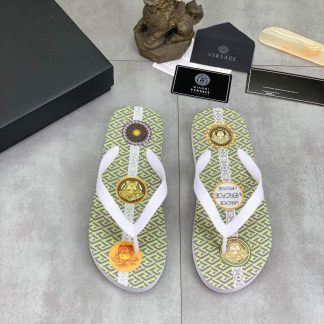 Versace Medusa Green Flip-Flops