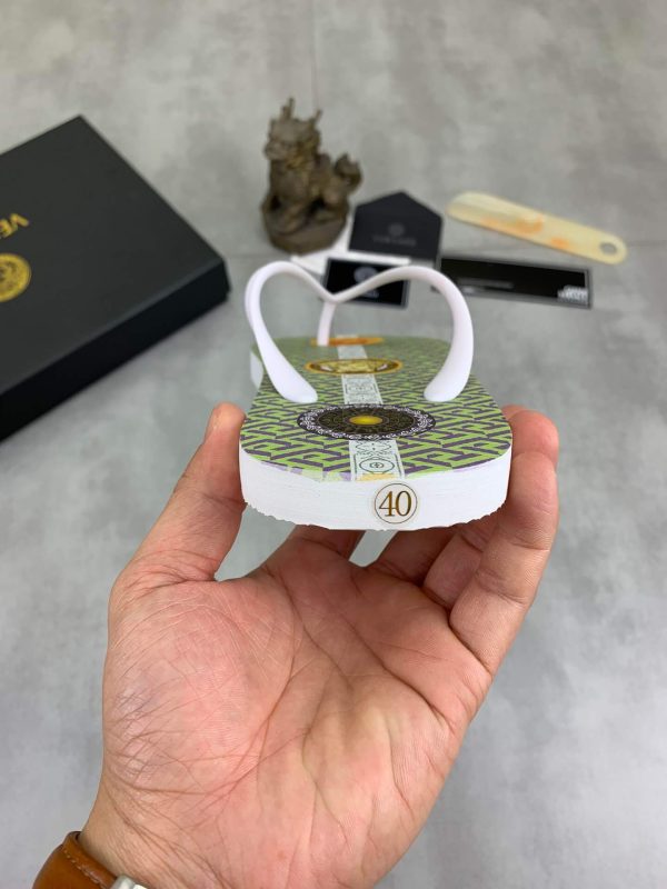 Versace Medusa Green Flip-Flops