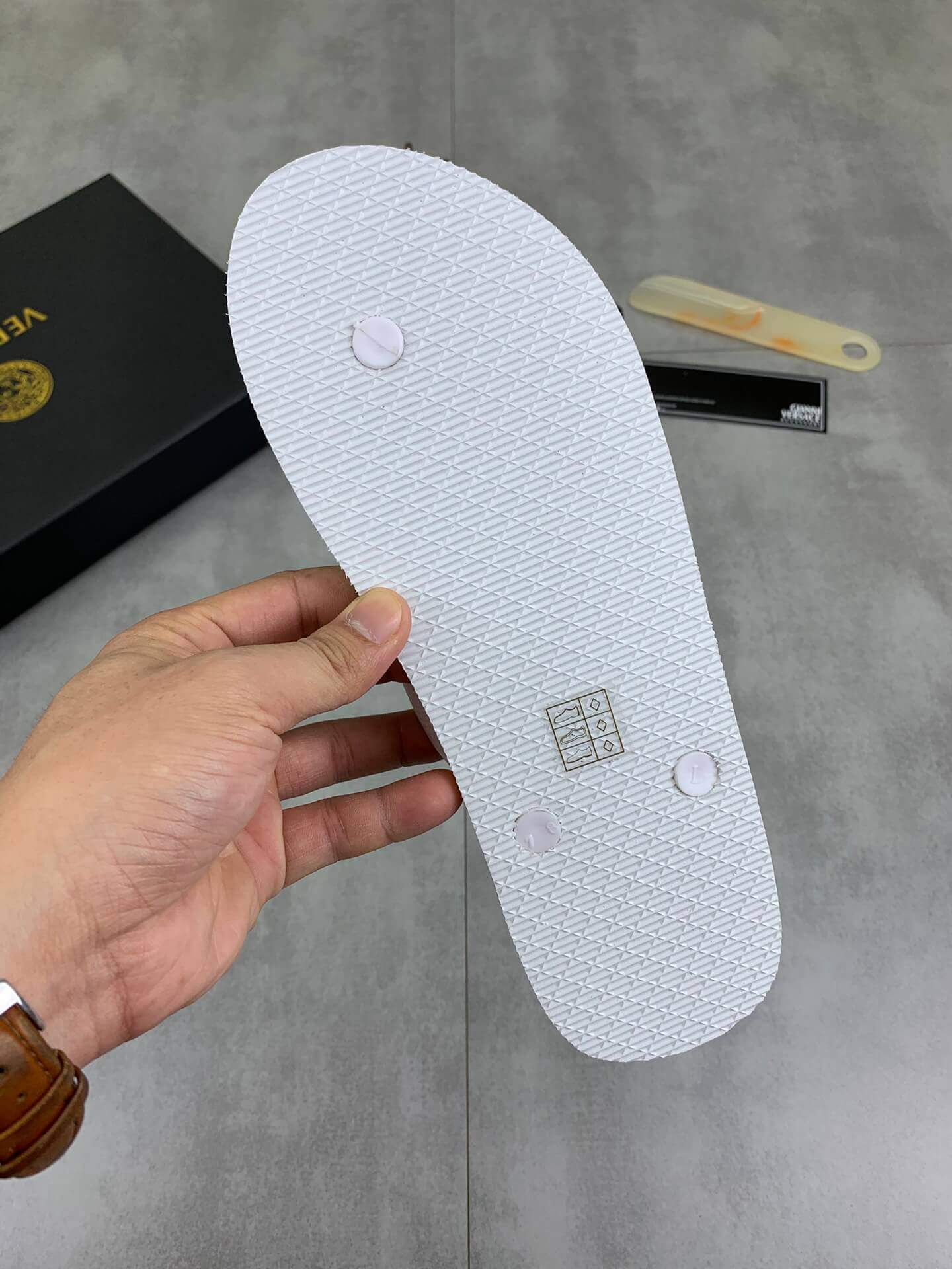 Versace White Rubber Flip-Flops 5 Versace White Rubber Flip-Flops - Image 5