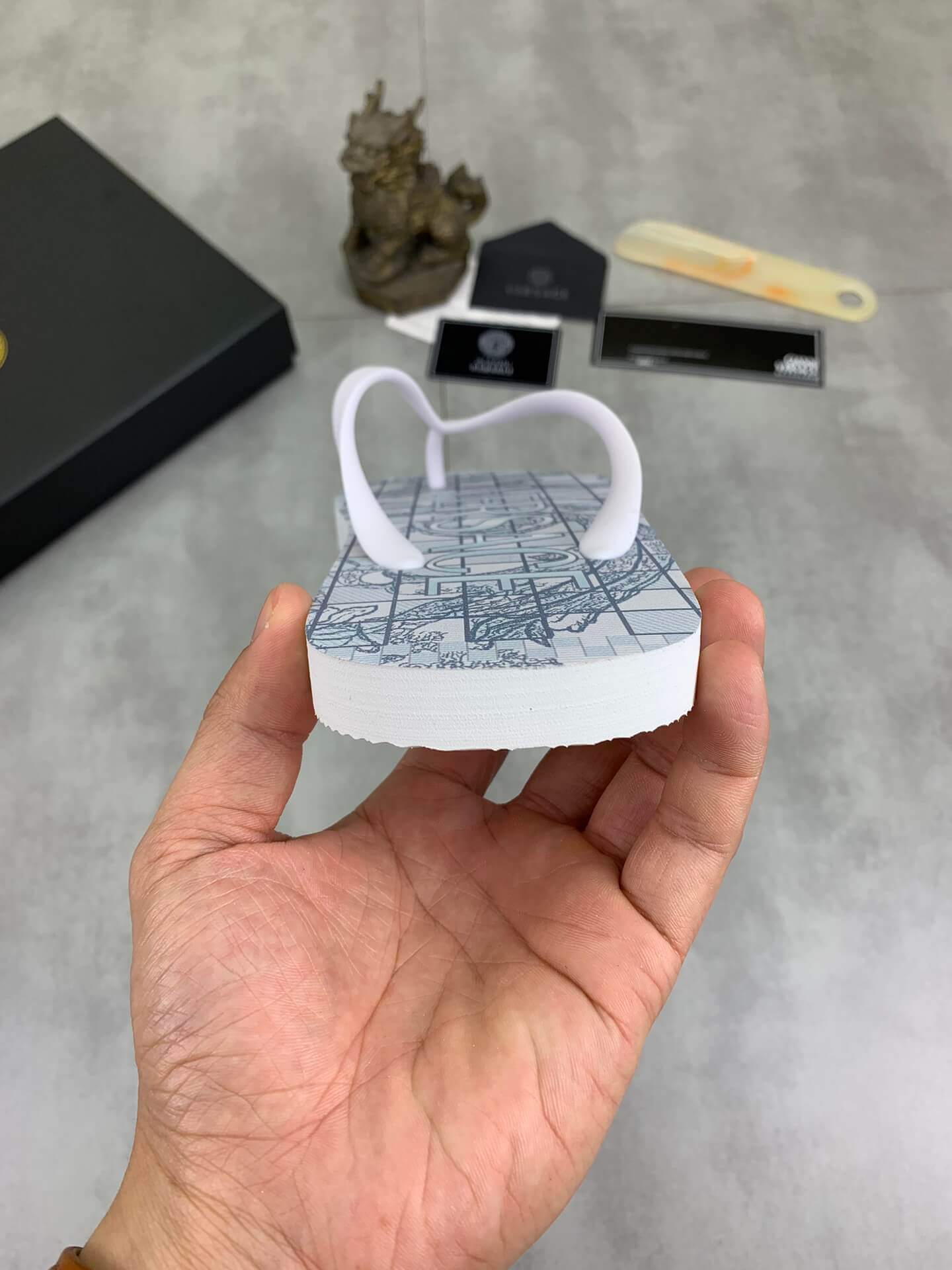 Versace White Rubber Flip-Flops 6 Versace White Rubber Flip-Flops - Image 6