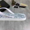 Versace White Rubber Flip-Flops