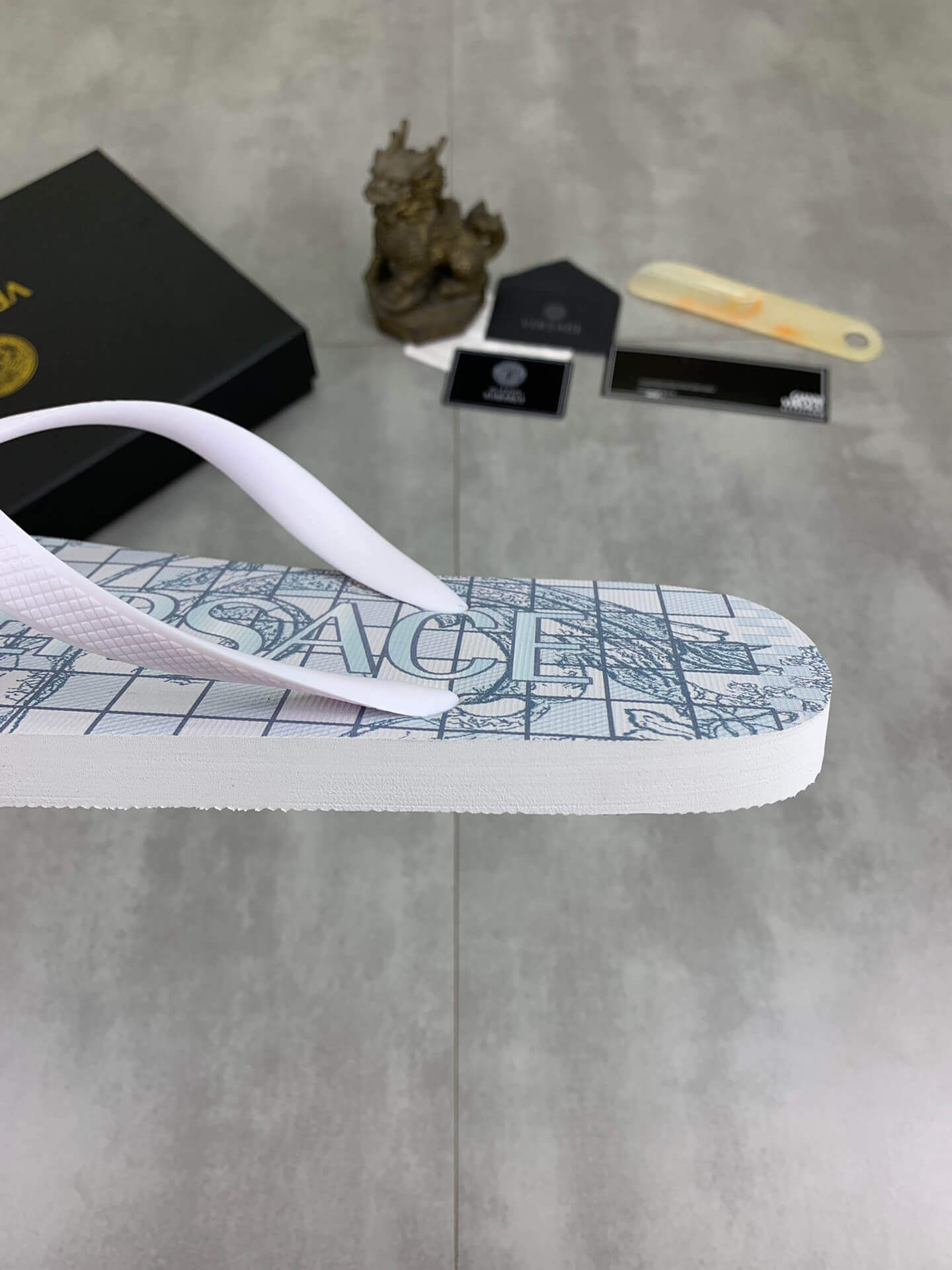 Versace White Rubber Flip-Flops 7 Versace White Rubber Flip-Flops - Image 7