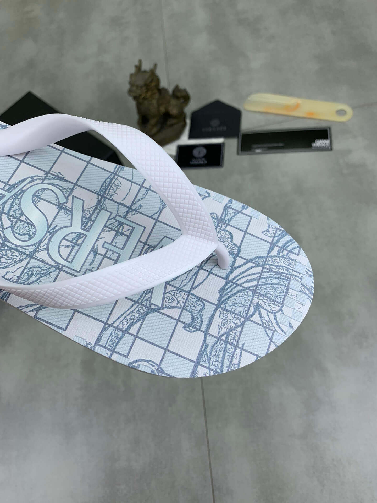 Versace White Rubber Flip-Flops 9 Versace White Rubber Flip-Flops - Image 9