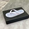 Versace White Rubber Flip-Flops