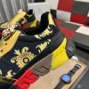 Versace Black and Gold Trigreca Sneakers with Medusa Head and Baroque