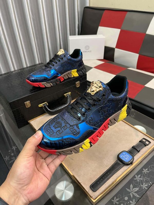 Versace Multicolor Trigreca Sneakers with Medusa Piece