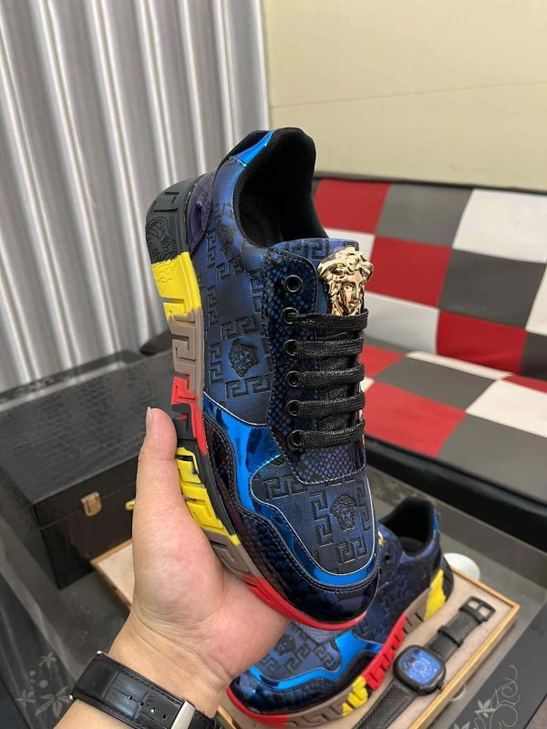 Versace Multicolor Trigreca Sneakers with Medusa Piece
