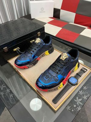 Versace Multicolor Trigreca Sneakers with Medusa Piece