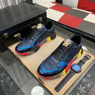 Versace Multicolor Trigreca Sneakers with Medusa Piece