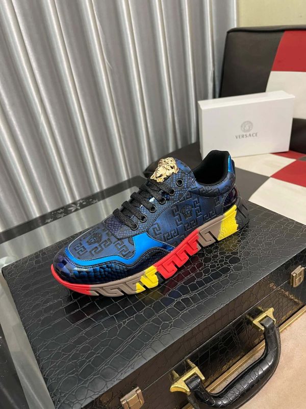 Versace Multicolor Trigreca Sneakers with Medusa Piece