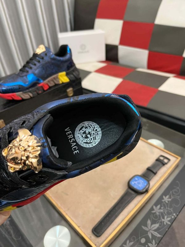 Versace Multicolor Trigreca Sneakers with Medusa Piece