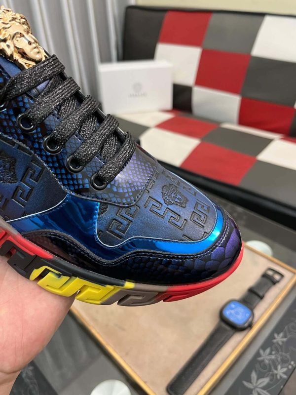 Versace Multicolor Trigreca Sneakers with Medusa Piece