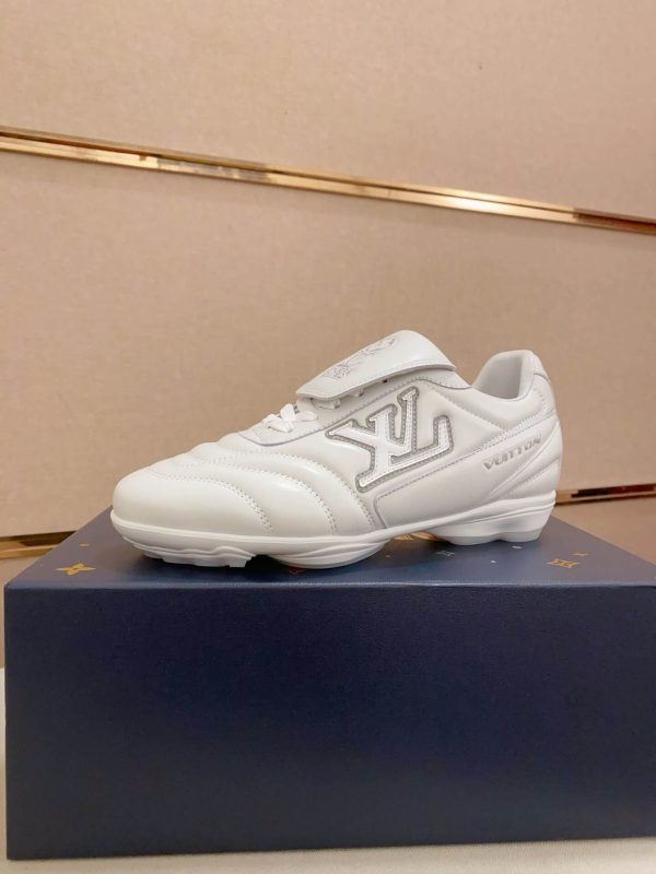 Louis Vuitton LV White Footprint Soccer Sneaker