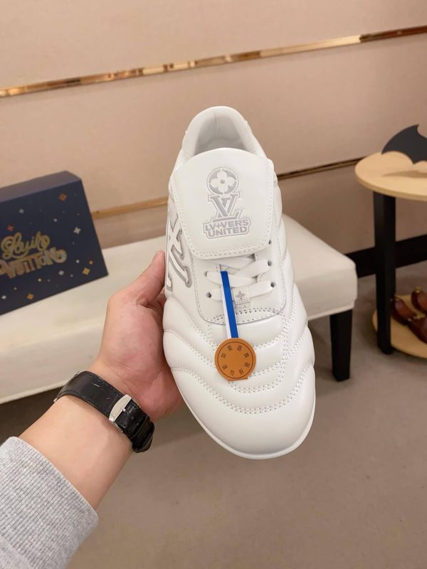Louis Vuitton LV White Footprint Soccer Sneaker
