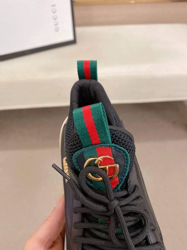 Gucci Black GG Supreme Canvas Sneakers with Double G