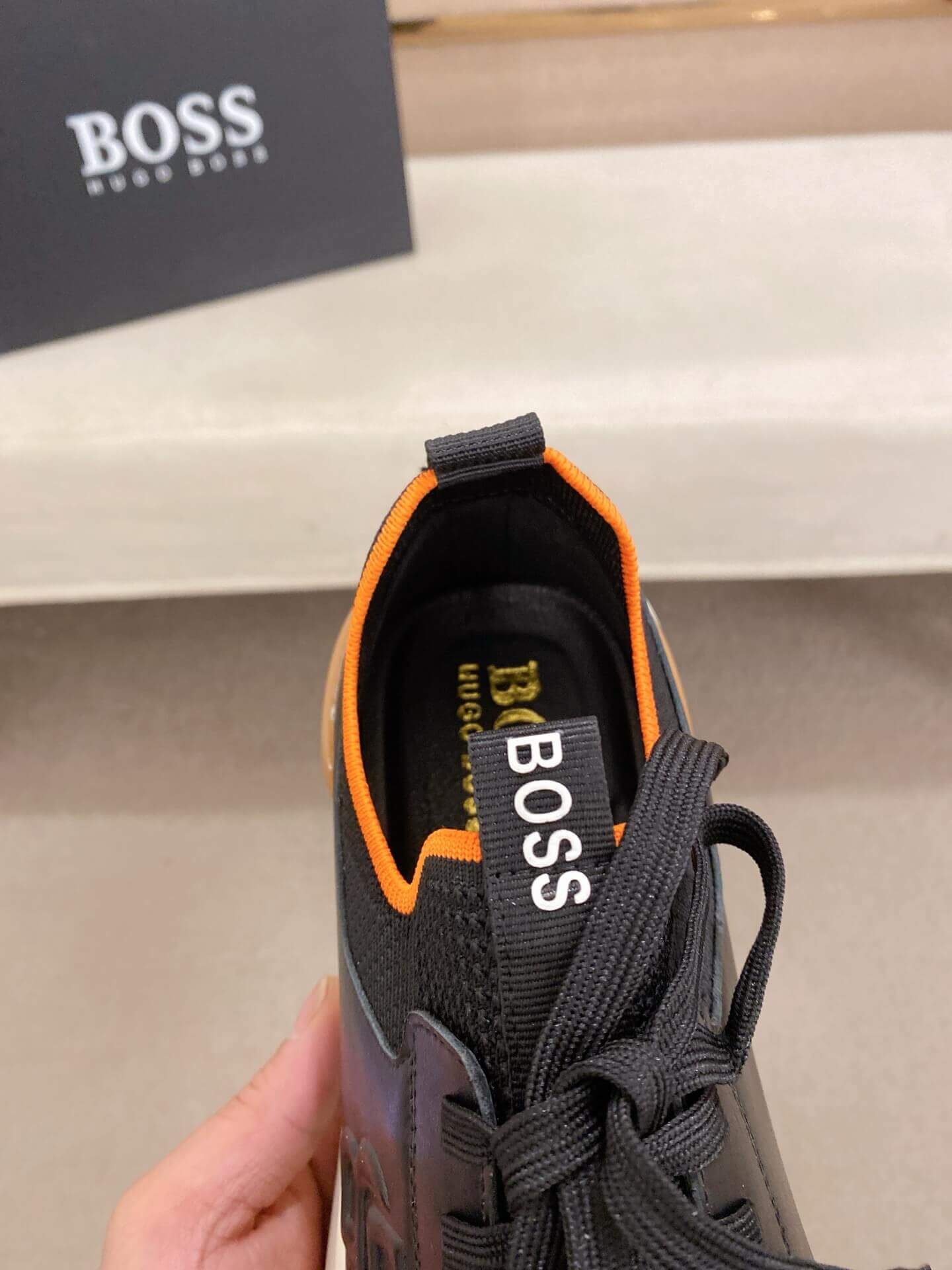 BOSS Mixed Materials Trainer Black 3 BOSS Mixed Materials Trainer Black - Image 3