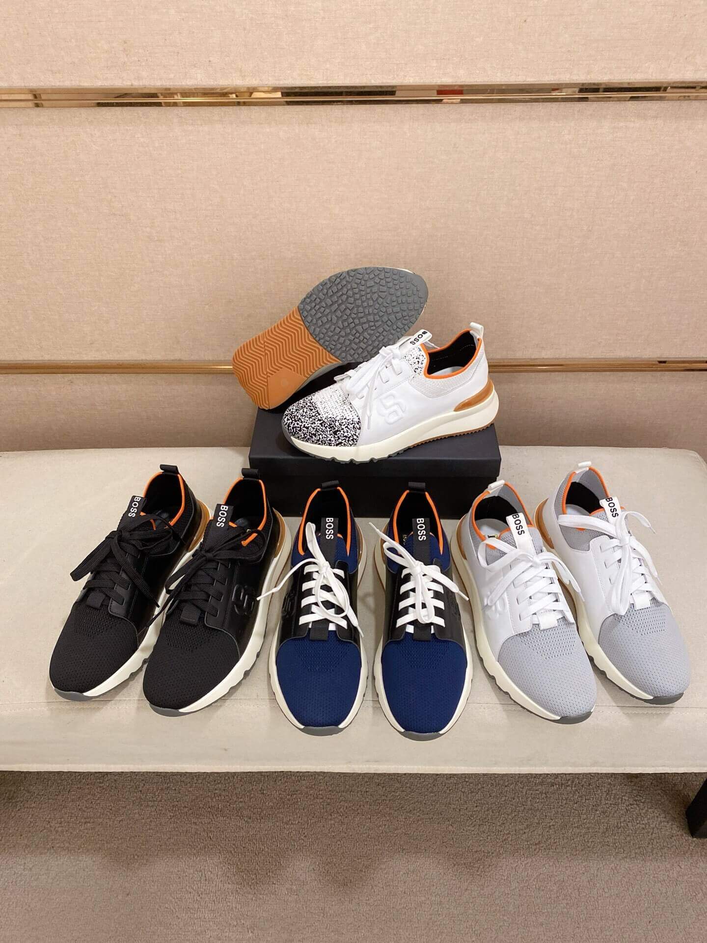 BOSS Mixed Materials Trainer Black 9 BOSS Mixed Materials Trainer Black - Image 9