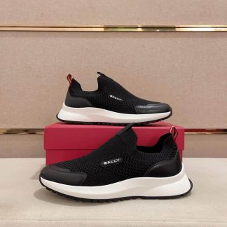 Bally Dewan Outline Sneaker In Black Knit