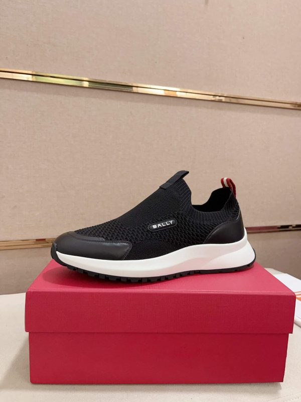 Bally Dewan Outline Sneaker In Black Knit