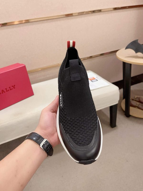 Bally Dewan Outline Sneaker In Black Knit