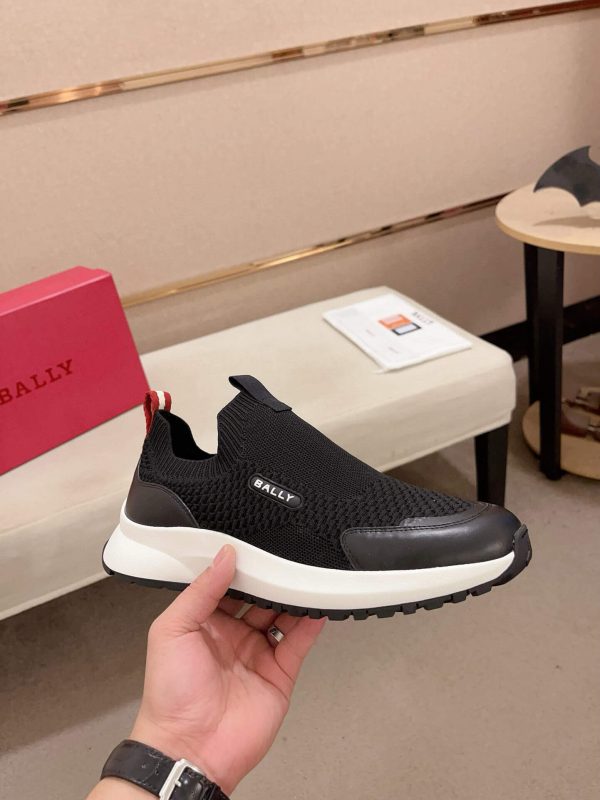Bally Dewan Outline Sneaker In Black Knit