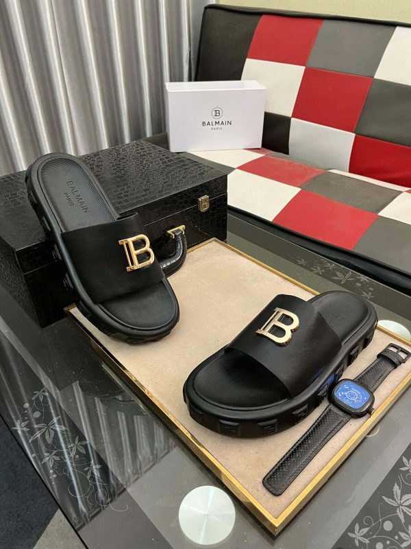 Balmain B Logo Slides