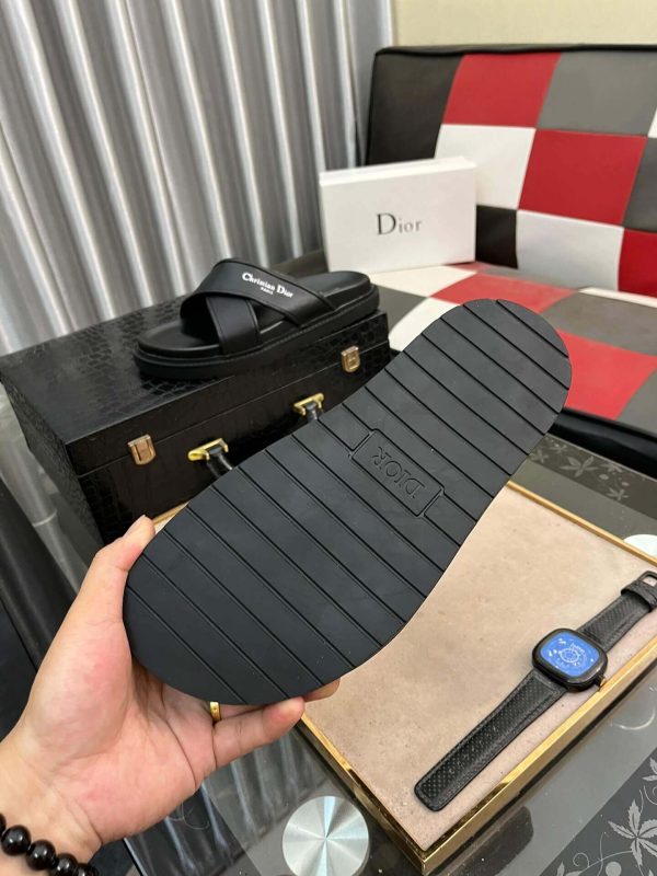 Dior Alias Black Leather Sandals
