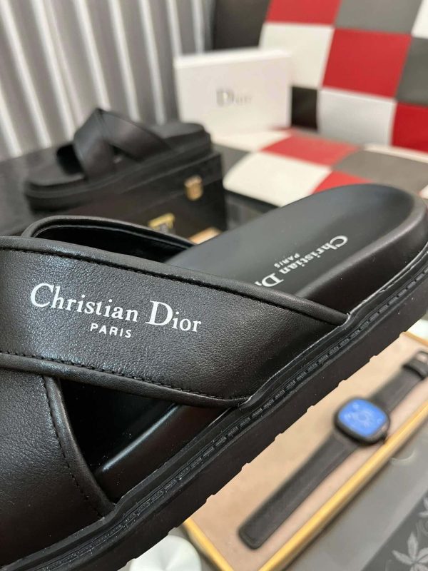 Dior Alias Black Leather Sandals