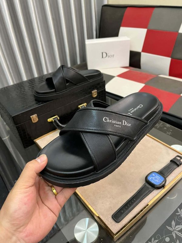 Dior Alias Black Leather Sandals