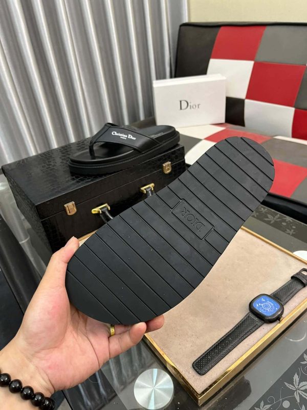 Dior Black Thong Sandals