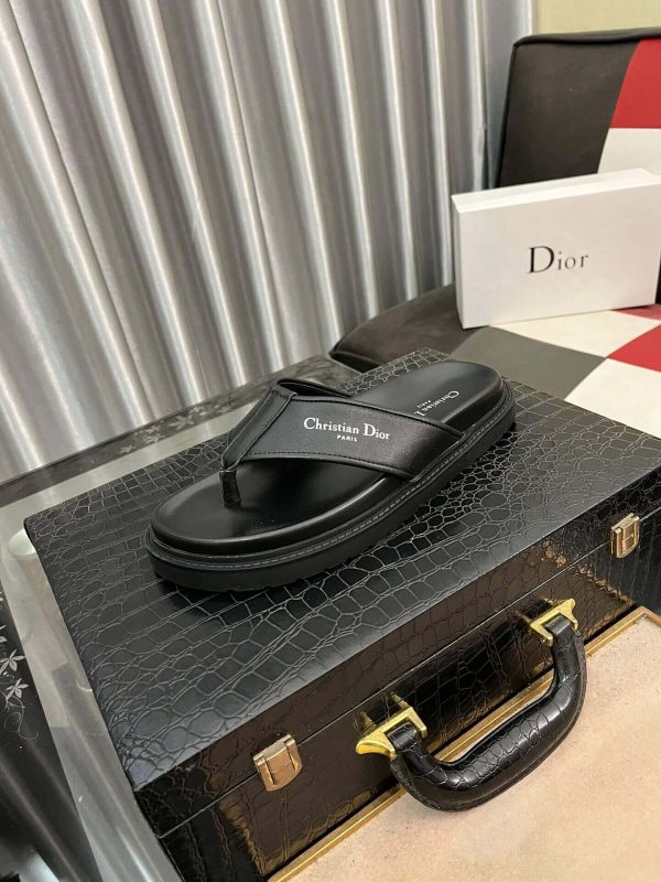 Dior Black Thong Sandals