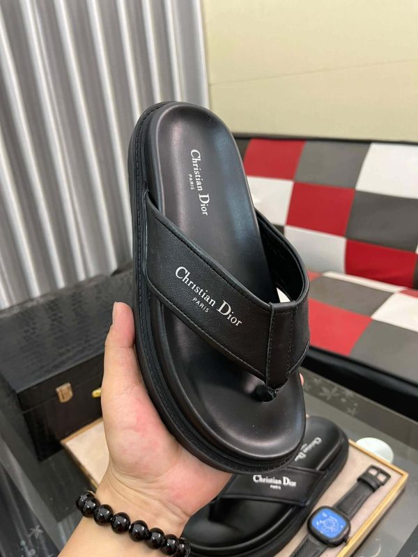 Dior Black Thong Sandals
