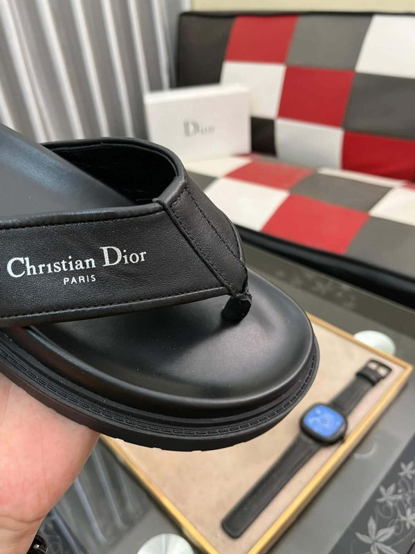 Dior Black Thong Sandals