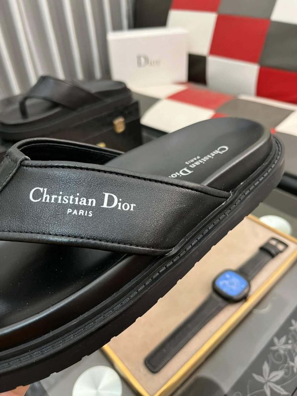 Dior Black Thong Sandals