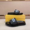Fendi Roma Slides Black