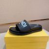 Fendi Roma Slides Black