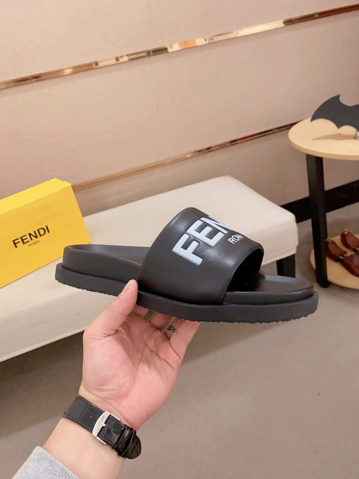 Fendi Roma Slides Black 11 Fendi Roma Slides Black - Image 11
